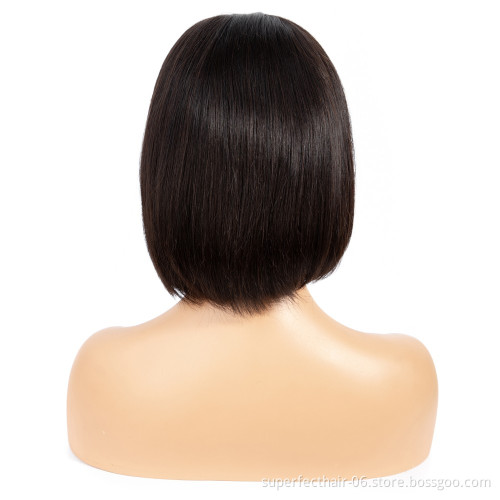 Wholesale Vendors Indian 8A Grade Short Bob Wigs For Black Women Lace Frontal Human Hair Wig